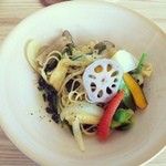 グリーンキッチン - 本日のパスタ。豆乳のカルボナーラ