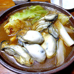 よし半 - 佐渡カキみそ焼き（できあがり）