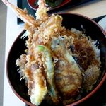 手打そば 野の花 - 天丼～700円也