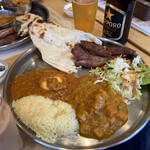 おいしいカレー工房 ひつじや - ラムチョップ&シシカバブカレーセット