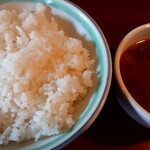 Yakinikutokugawaen - おかわりした豚汁とご飯(大盛りでおかわりしますた)