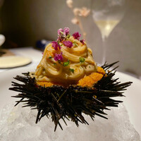 日本のイタリア料理店 sai - ムラサキウニの冷静カッペリーニ