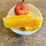 柳家 - デザートはレーニアチェリーと蜜柑