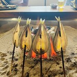 柳家 - 今度は鮎の開きです！