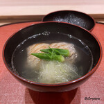 御料理 寺沢 - 太刀魚と冬瓜素麺の椀物