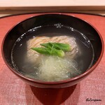 御料理 寺沢 - 太刀魚と冬瓜素麺の椀物