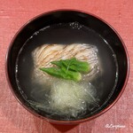 御料理 寺沢 - 太刀魚と冬瓜素麺の椀物