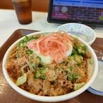 すき家 - かつぶしオクラ牛丼大盛¥700＆山かけ¥150