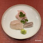 御料理 寺沢 - 眞子鰈と眞子鰈の縁側と油目の造り