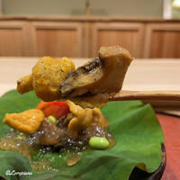 御料理 寺沢 - 三陸 宮古産の蝦夷鮑の柔らか煮