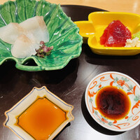 炭火割烹 庵 - お造り: 鮪&まこ鰈