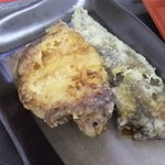まごころ - 鶏のむね肉天（１００円）＋ニシンうま煮天（１５０円）