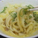 まごころ - 玉子かけうどんの麺ゎこんな感じ