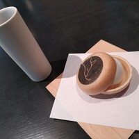 きつね - デザートの酒粕アイスもなかとお茶