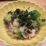 味農家 - 山椒炒め煮　カリフラワー　ブロッコリー　青梗菜　エノキ