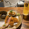 恵比寿橋酒場TUGI - ぶどう豚のヒレカツ　1100円とビール440円