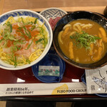 zadon - 甘えびいくら丼・小カレーうどんセット