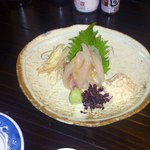 もつ焼　多しろ - うめ吉さんのウマヅラハギの刺身　うまかった