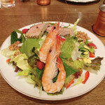 Bistro Baron Caprice - 前菜　鷄白レバーのパテと有頭エビのマリネ