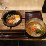 石焼ビビンバ専門店 アンニョン - あんにょん特製石焼ビビンバミニ冷麺セット