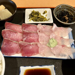 Uoroku - 刺身定食2種盛りブリ、ホウボウ1,200円
