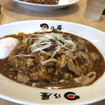 日乃屋カレー 大森店 - 期間限定ホルモンカレー（890円）温玉のせ（90円）