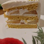 折々 - 桃のショートケーキ