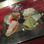 ワイン懐石 銀座 囃shiya - 昆布締めいろいろ