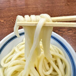 長田うどん - キレイな麺　やはり釜揚げの麺は美しい