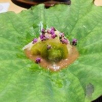 銀座くどう - 先付　炙り帆立 トマト 土佐酢のジュレ