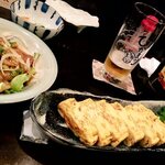 Hidamari - 生ビール～キリン一番搾り～@450円、くろ@2,200円、厚焼玉子