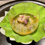 ななにん - じゅんさい、茄子素麺、唐津蒸し鮑