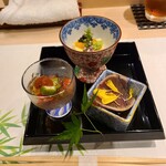 鮨 神戸まつもと - 前菜3種