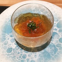 銀座 大石 - ぶどうえびとキャビアのグジェール
