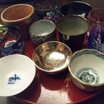 日本料理 幸庵 - 熱燗お猪口いろいろ