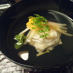 日本料理 幸庵 - お椀　帆立しんじょう