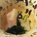 日本料理 幸庵 - お造りはクエとスミイカ