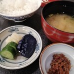龍宮殿 - 御飯､ちりめんじゃこ､お新香､お味噌汁♪