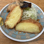 とんかつ 栄ちゃん - 季節の野菜フライ2個380円