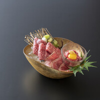 黒毛和牛　刺身3種盛合せ