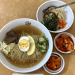 平壌冷麺食道園 - 平壌冷麺ビピンパセット大盛1280円税込