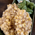 呑み喰い処 一久 - 【’22.7】モロコシのかき揚げ　600えん