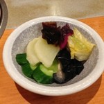 お酒・お惣菜・和食 竜田屋 - H.25.03.23.夜 漬物盛り合わせ