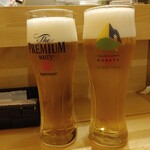 わがやの食卓 - プレミアムモルツ生ビール 550円