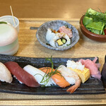 Sushi Dainingu Aoki - 寿司膳(ランチセット) ¥1,700