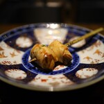 薪鳥新神戸 - レバーの胸巻き