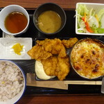 昭和堂Q - ﾁｷﾝｶﾂ+ﾄﾏﾄとﾍﾞｰｺﾝのﾁ-ｽﾞ焼き