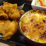 昭和堂Q - ﾁｷﾝｶﾂ+ﾄﾏﾄとﾍﾞｰｺﾝのﾁ-ｽﾞ焼き