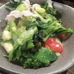塩 - 春野菜と金華豚の蒸しサラダ