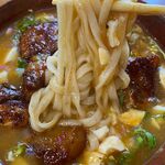 風遊斎 - ホットトーフースバの麺